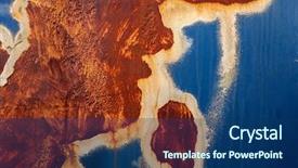  Presentation with navy blue texture dark slate - PPT theme having abstract frame - rust dark orange texture background and a ocean colored foreground