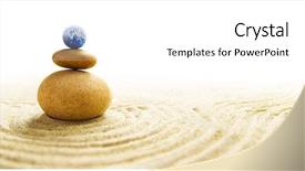  Presentation with zen stone - Cool new slides with abstract frame - world in balance - stone backdrop and a white colored foreground
