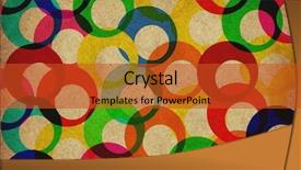  Presentation with canvas - Cool new slides with abstract geometric - colored rings canvas background backdrop and a red colored foreground