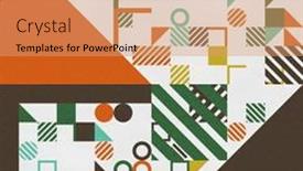  Presentation with abstract - Presentation design with abstract-geometric-figures-bauhaus-background background and a coral colored foreground