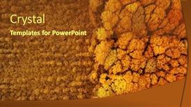 Presentation with abstract green forest - Amazing presentation design having abstract-geometric-forms-of-forest backdrop and a tawny brown colored foreground
