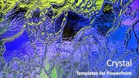  Presentation with green abstract leaves texture - Colorful PPT theme enhanced with abstract glass texture backdrop and a  colored foreground