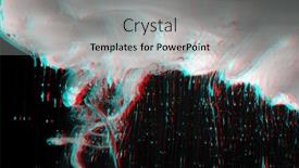  Presentation with ink blot - Presentation design featuring abstract-glitch-horizontal-background-acrylic background and a light gray colored foreground