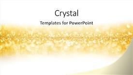  Presentation with gold bokeh - PPT theme featuring abstract glitter bokeh holiday golden background and a white colored foreground