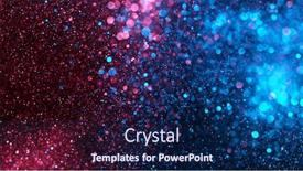  Presentation with neon - Cool new slide deck with abstract-glittering-background-in-neon backdrop and a navy blue colored foreground