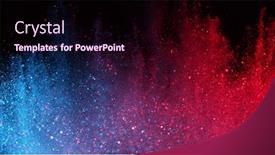  Presentation with neon - Beautiful presentation featuring abstract-glittering-powder-background backdrop and a wine colored foreground