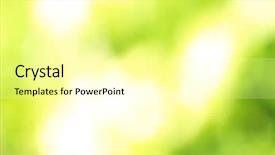  Presentation with light green - Audience pleasing theme consisting of abstract glowing light backdrop and a blonde colored foreground