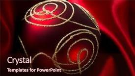  Presentation with luxury gold - Presentation design consisting of abstract gold background with christmas balls on luxury cloth background and a wine colored foreground