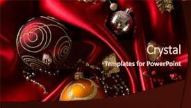  Presentation with luxury gold - Beautiful slide deck featuring abstract gold background with christmas balls on luxury cloth backdrop and a wine colored foreground