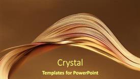  Presentation with abstract wave - Colorful presentation enhanced with abstract-gold-bronze-wave-paper backdrop and a tawny brown colored foreground