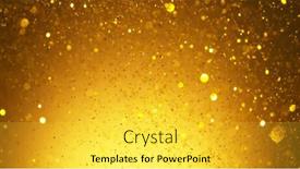  Presentation with blur - Presentation theme enhanced with abstract golden glittering background with blur dots background and a yellow colored foreground