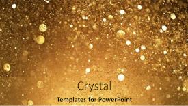  Presentation with blur - Colorful presentation theme enhanced with abstract golden glittering background backdrop and a gold colored foreground