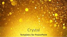  Presentation with blur - Amazing presentation theme having abstract golden glittering background with blur dots backdrop and a yellow colored foreground