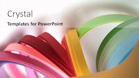  Presentation with abstract wave - Audience pleasing slide set consisting of abstract-gradient-color-wave-strip backdrop and a white colored foreground