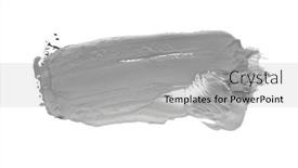  Presentation with stroke - Presentation design featuring abstract-gray-color-smear-brush background and a light gray colored foreground