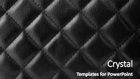  Presentation with black 3d plastic print texture - Beautiful slide deck featuring abstract greay clor - black leather upholstery texture backdrop and a dark gray colored foreground
