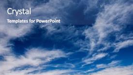  Presentation with blue sky - Cool new presentation with abstract greay clor - white clouds in a blue backdrop and a ocean colored foreground