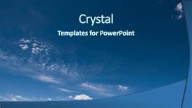  Presentation with blue sky - Amazing presentation design having abstract greay clor - white clouds in a blue backdrop and a ocean colored foreground