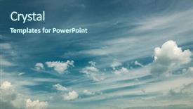  Presentation with plain clear navy blue blue and white cloudy - Cool new presentation with abstract greay clor - white clouds in a blue backdrop and a ocean colored foreground