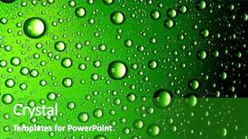  Presentation with abstract water drops - Colorful PPT theme enhanced with abstract green background of waterdrops backdrop and a shamrock green colored foreground