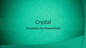  Presentation with green paper texture - Colorful slide set enhanced with abstract green background with grunge backdrop and a teal colored foreground