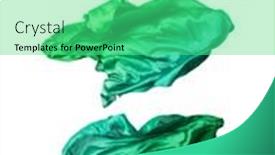  Presentation with green abstract - Cool new theme with abstract-green-fabric-in-motion backdrop and a seafoam green colored foreground