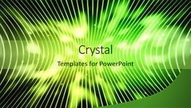  Presentation with green lines - PPT theme with abstract green lines background background and a yellow colored foreground