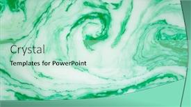  Presentation with green marble - Cool new PPT theme with abstract-green-marble-background-stains backdrop and a soft green colored foreground