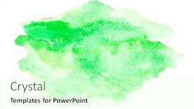  Presentation with paint art - Presentation featuring abstract-green-watercolor-art-hand background and a soft green colored foreground