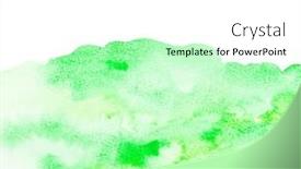  Presentation with paint art - Presentation theme enhanced with abstract-green-watercolor-art-hand background and a white colored foreground