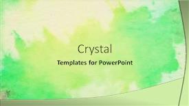  Presentation with green watercolor paper texture - Slide set having abstract-green-watercolor-paintings-paper background and a soft green colored foreground