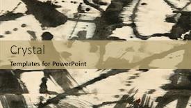  Presentation with black light - PPT theme having abstract-grunge-background-artistic-painting background and a coral colored foreground