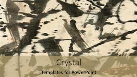  Presentation with artistic - Audience pleasing presentation theme consisting of abstract-grunge-background-artistic-painting backdrop and a coral colored foreground