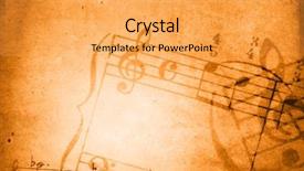  Presentation with abstract music - Colorful PPT layouts enhanced with abstract grunge melody textures backdrop and a yellow colored foreground