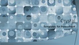  Presentation with blue squares - Audience pleasing presentation theme consisting of abstract grungy image of squares with nested circles in blue tones that backdrop and a light blue colored foreground