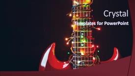  Presentation with christmas lights - Slide set consisting of abstract-guitar-with-festive-christmas background and a wine colored foreground