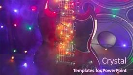  Presentation with christmas lights - Audience pleasing theme consisting of abstract-guitar-with-festive-christmas backdrop and a tawny brown colored foreground