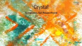  Presentation with art patterns - Audience pleasing presentation theme consisting of abstract hand drawn paint background backdrop and a gold colored foreground