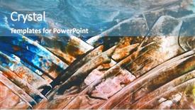  Presentation with art patterns - PPT theme with abstract hand drawn paint background background and a teal colored foreground