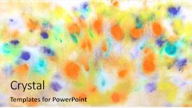  Presentation with abstract watercolor - PPT theme having abstract hand drawn watercolor background background and a yellow colored foreground