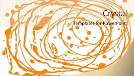  Presentation with abstract art - PPT theme with abstract hand painted art background background and a lemonade colored foreground