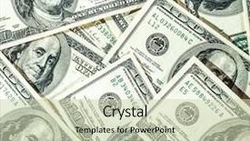  Presentation with abstract - Cool new slide set with abstract heap of hundred dollars backdrop and a soft green colored foreground