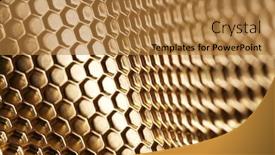  Presentation with hexagon - Audience pleasing PPT theme consisting of abstract hexagon background hexagons industrial background golden bee honeycombs backdrop and a gold colored foreground