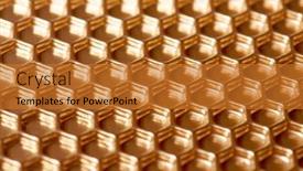  Presentation with hexagon - Colorful slide deck enhanced with abstract hexagon background hexagons industrial background golden bee honeycombs backdrop and a gold colored foreground