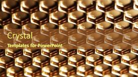  Presentation with hexagon - Slide deck having abstract hexagon background hexagons industrial background golden bee honeycombs background and a tawny brown colored foreground