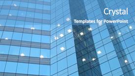  Presentation with high rise building - Beautiful slides featuring abstract high rise building 3 backdrop and a teal colored foreground