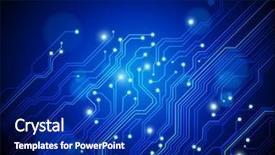  Presentation with tech - Cool new presentation design with abstract high tech background - raster backdrop and a royal blue colored foreground