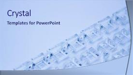  Presentation with laser cutting - Amazing PPT theme having abstract high-tech background backdrop and a sky blue colored foreground