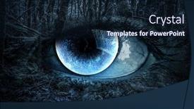  Presentation with high tech - Presentation design with abstract high tech eye concept background and a wine colored foreground