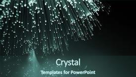  Presentation with polymer fiber chemistry - Cool new presentation theme with abstract high tech media - fiber optical backdrop and a ocean colored foreground